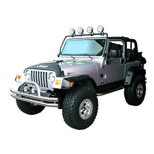 Full Frame Light Bar, Black; 97-06 Jeep Wrangler