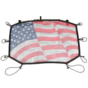 Eclipse Sun Shade, Front, American Flag; 07-18 Jeep Wrangler JK