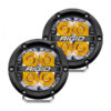 360 Series LED Round Fog Light, 4 Inch, Driving, Amber Backlight, Pair