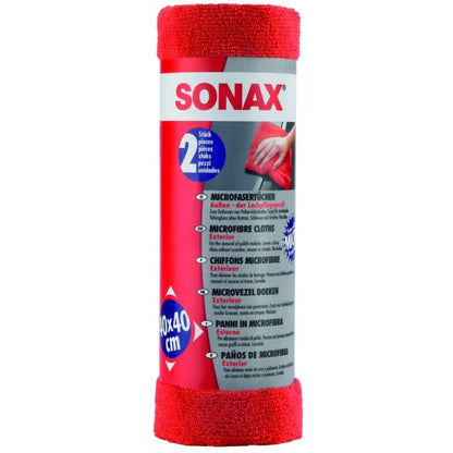 Sonax Red Microfibre Cloth for Exterior (2 pcs)