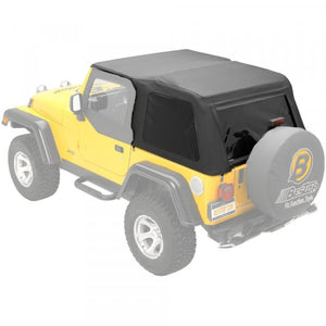 Jeep Wrangler TJ 97-06 Trektop Slantback, Soft Top, Black Diamond