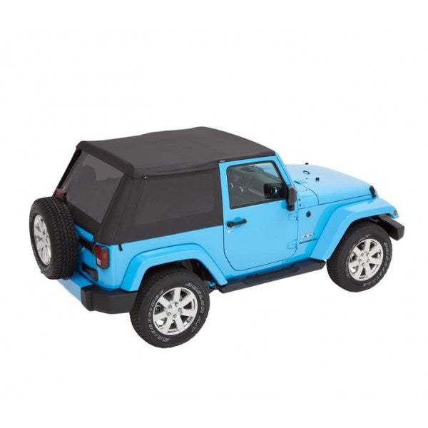 Jeep Wrangler JK 2DR 07-17 Trektop Slantback, Soft Top, Black Diamond