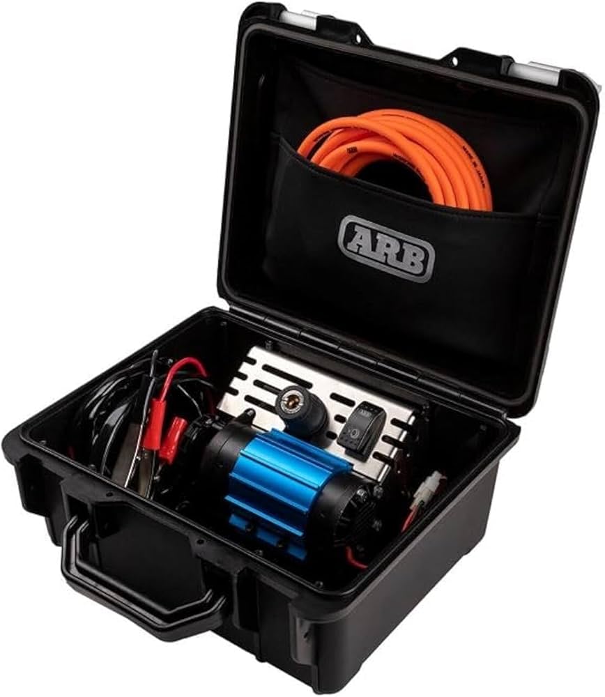 ARB Portable High Performance Single Piston Air Compressor Kit With Box