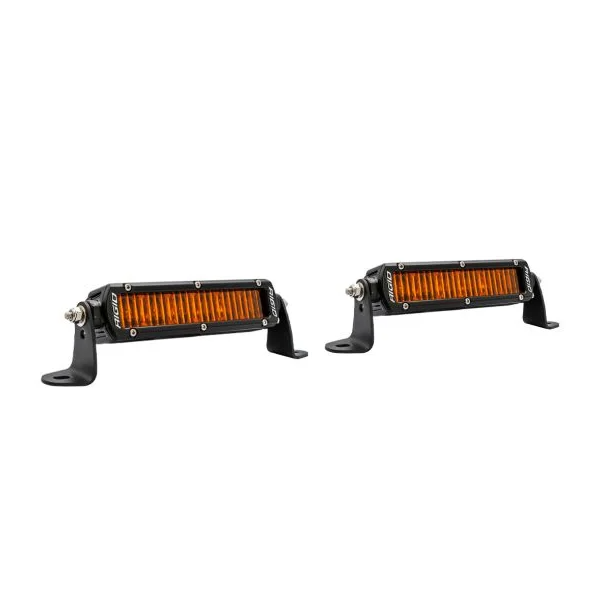 SR-Series Pro LED Light Bar, 6 Inch, SAE, Amber PRO, Pair