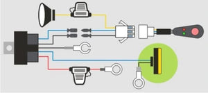 Light Bar / Work Light Wiring Loom - Suits One (1) Light