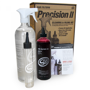 طقم التنظيف والزيت Precision II (أحمر) 