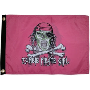 Flag 12 x 18" - Zombie Pirate Girl