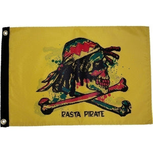 Flag 12 x 18" - Rasta Pirate