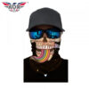 AOR Bandana Face Mask - Rainbow Skull