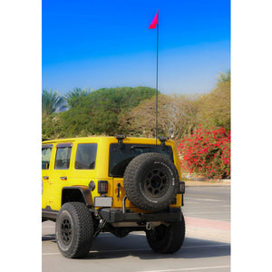 عمود علم أسود AOR Off Road بطول 9 أقدام مع علم، صنع في الولايات المتحدة الأمريكية