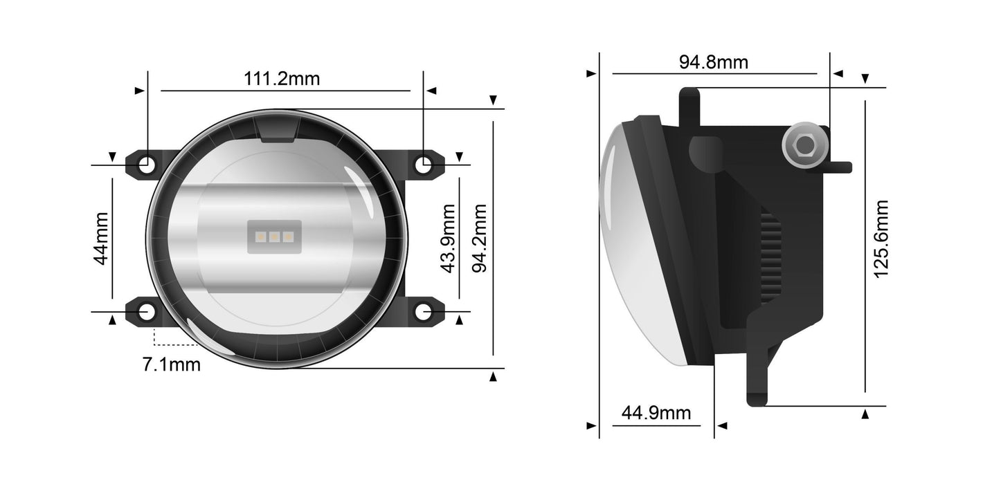 Universal Type B LED Fog Light Conversion kit