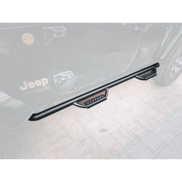 Jeep Wrangler JL 4DR 18-23 Side Steps, Nerf Bars, Stealth Edition