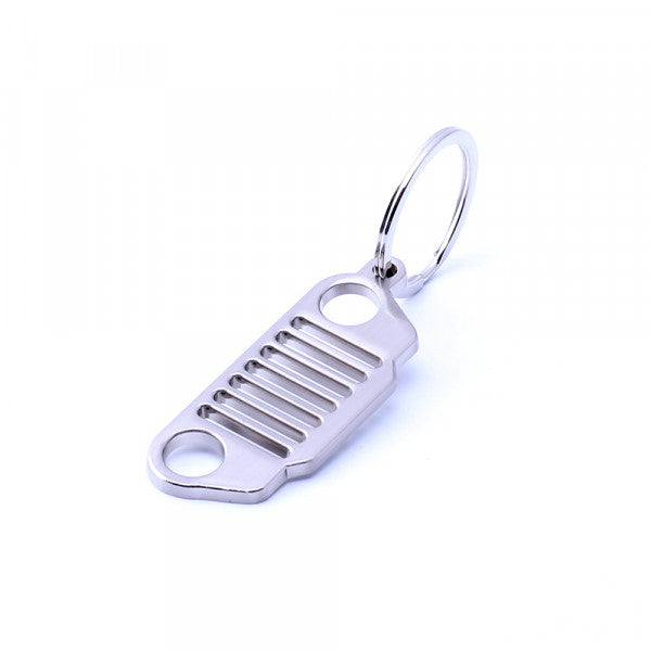 Jeep Wrangler Grille Keychain Silver