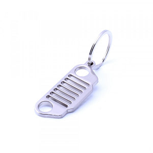 Jeep Wrangler Grille Keychain Silver