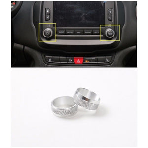 Jeep Wrangler JK 11-17 Audio Knobs Knob Decorating Ring