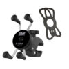 RAM X-Grip Phone Mount with Low-Profile Small Tough-Claw for Motorcycle Handlebar